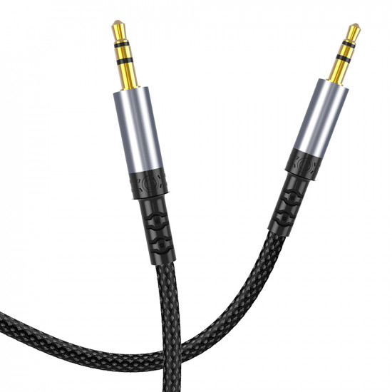 Lito  Audio Cable Adapter (LA01)  Jack to Jack 3.5mm, Hi Fi, 24k Gold plated Contacts, Nylon braided, 1m  Black