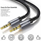 Lito  Audio Cable Adapter (LA01)  Jack to Jack 3.5mm, Hi Fi, 24k Gold plated Contacts, Nylon braided, 1m  Black