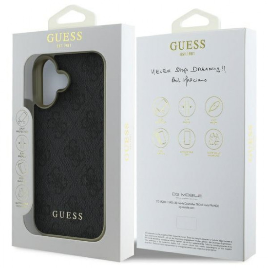 Guess GUHCP16MGF4GGR iPhone 16 Plus 6.7"  czarny/black hardcase 4G Charms Collection