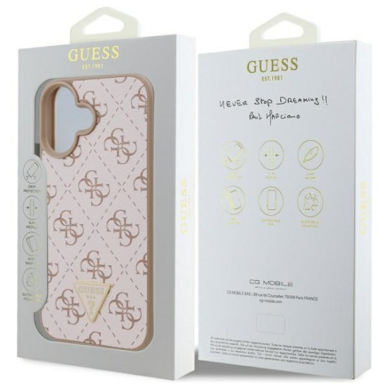 Guess GUHCP16MPG4GPH iPhone 16 Plus 6.7"  biały/white hardcase New 4G Triangle