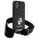 Karl Lagerfeld KLHCP16SSAKCPBK iPhone 16  6.1" czarny/black hardcase Saffiano Karl&Choupette Metal Pin CBDY Strap