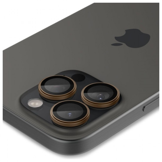 SPIGEN OPTIK PRO GLAS.TR EZ FIT Iphone    16 Pro/Pro Max 2szt./2pcs desert titanium AGL08862