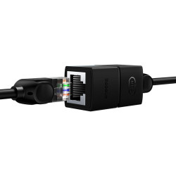 Baseus  (2 pack) Ethernet Adapter (B00131100111 00)  RJ45 to RJ45, 1000Mbps, 100m, PVC  Black Baseus  (2 pack) Ethernet Adapter (B00131100111 00)  RJ45 to RJ45, 1000Mbps, 100m, PVC  Black