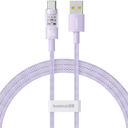 Baseus  Data Cable Gem (P10373002511 01)  USB to Type C, Super Fast Charging 100W, 2m  Nebula Purple