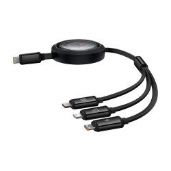 Baseus  Data Cable Free2Draw (P10368700111 04)  USB C to USB C, Lightning, Micro USB, 100W, 1.1m  Cluster Black Baseus  Data Cable Free2Draw (P10368700111 04)  USB C to USB C, Lightning, Micro USB, 100W, 1.1m  Cluster Black