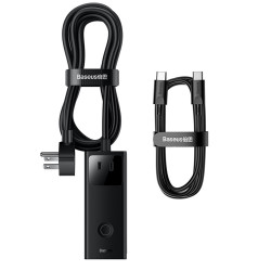 Baseus Wall Charger PowerCombo Digital PowerStrip (PSLA020101) 3xAC, 2xUSB, 2xType C, 65W with Cable Type C 100W Black Baseus Wall Charger PowerCombo Digital PowerStrip (PSLA020101) 3xAC, 2xUSB, 2xType C, 65W with Cable Type C 100W Black