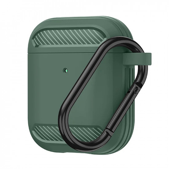 Techsuit  Carbon Silicone  for AirPods 1 / AirPods 2  Green