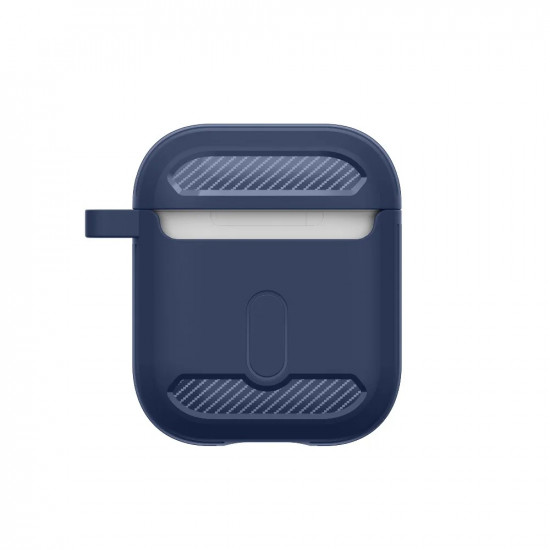 Techsuit  Carbon Silicone  for AirPods 1 / AirPods 2  Navy Blue