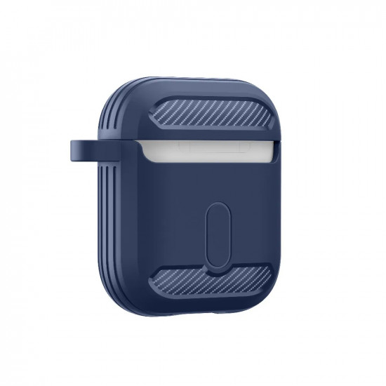 Techsuit  Carbon Silicone  for AirPods 1 / AirPods 2  Navy Blue