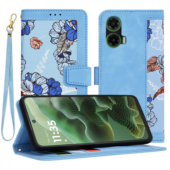Techsuit FlipCraft Motorola Moto G35 VibrantΒ Blue Techsuit FlipCraft Motorola Moto G35 VibrantΒ Blue