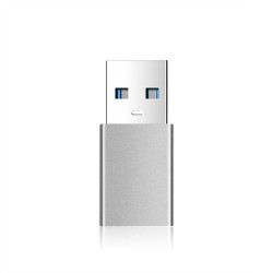 Fixed  Adapter (FIXA CU GR)  Type C to USB 3.0, 5Gbps, 2.4A, Aluminum Alloy  Grey Fixed  Adapter (FIXA CU GR)  Type C to USB 3.0, 5Gbps, 2.4A, Aluminum Alloy  Grey