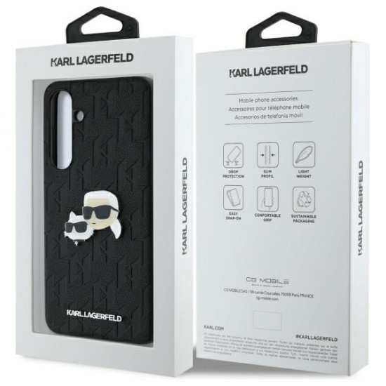 Karl Lagerfeld KLHCS24FEPGKLKCPK Sam S24  FE S721 czarny/black hardcase Monogram Karl&Chaoupette Head Pin