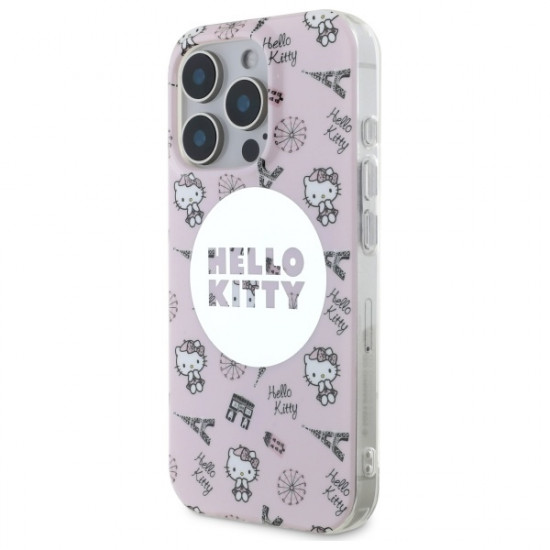 Hello Kitty HKHMP16LHAOPP iPhone 16 Pro 6,3" pink hardcase IML All Over Paris Magsafe