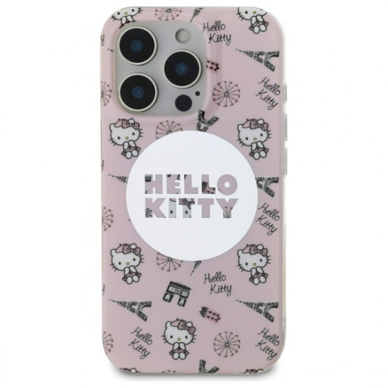 Hello Kitty HKHMP16LHAOPP iPhone 16 Pro 6,3" pink hardcase IML All Over Paris Magsafe