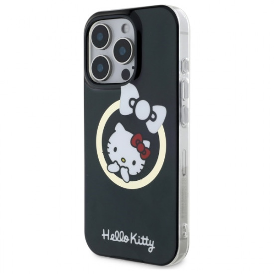 Hello Kitty HKHMP16LHFLBK iPhone 16 Pro 6,3" black hardcase IML Fun bow Magsafe