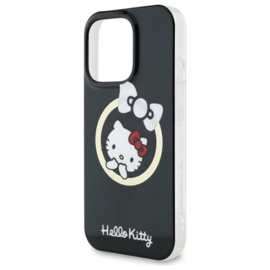 Hello Kitty HKHMP16LHFLBK iPhone 16 Pro 6,3" black hardcase IML Fun bow Magsafe