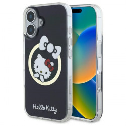 Hello Kitty HKHMP16SHFLBK iPhone 16 6,1" black hardcase IML Fun bow Magsafe
