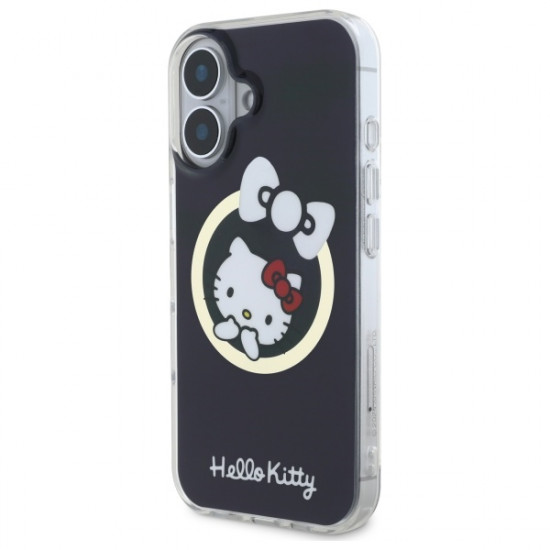Hello Kitty HKHMP16SHFLBK iPhone 16 6,1" black hardcase IML Fun bow Magsafe