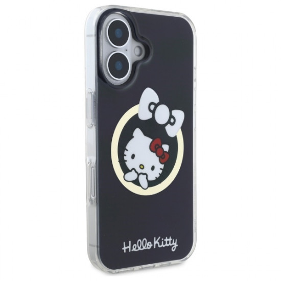 Hello Kitty HKHMP16SHFLBK iPhone 16 6,1" black hardcase IML Fun bow Magsafe