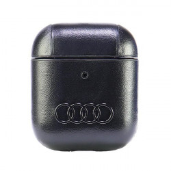 Audi Leather Big Logo AirPods 1/2 cover black AU-AP-GT/D3-BK