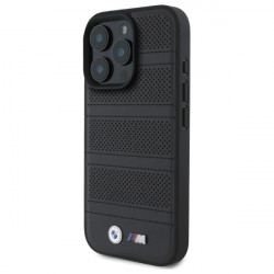 BMW BMHMP16X23PUSPK iPhone 16 Pro Max 6.9" black hardcase M Perforated And Stitched Line MagSafe