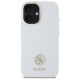 Guess GUHCP16SM4DGPH iPhone 16 6.1" white hardcase Silicone Logo Strass 4G