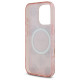 Guess GUHMP16LH4PYEEP iPhone 16 Pro 6.3"  pink hardcase IML Peony On 4G Background MagSafe