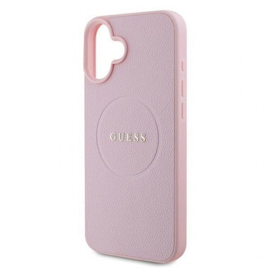 Guess GUHMP16MPGHSMMP iPhone 16 Plus 6.7" pink hardcase Grained Ring MagSafe