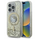 Hello Kitty HKHMP16LLGDIH iPhone 16 Pro 6.3" white gold hardcase Liquid Glitter Fever MagSafe