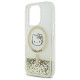 Hello Kitty HKHMP16LLGDIH iPhone 16 Pro 6.3" white gold hardcase Liquid Glitter Fever MagSafe