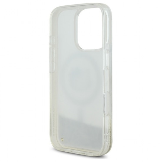 Hello Kitty HKHMP16LLGDIH iPhone 16 Pro 6.3" white gold hardcase Liquid Glitter Fever MagSafe