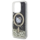 Hello Kitty HKHMP16LLGDIK iPhone 16 Pro 6.3" black gold hardcase Liquid Glitter Fever MagSafe