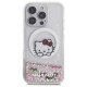 Hello Kitty HKHMP16LLSWKH iPhone 16 Pro 6.3" white hardcase Liquid Glitter Sweet Kitty Bows MagSafe