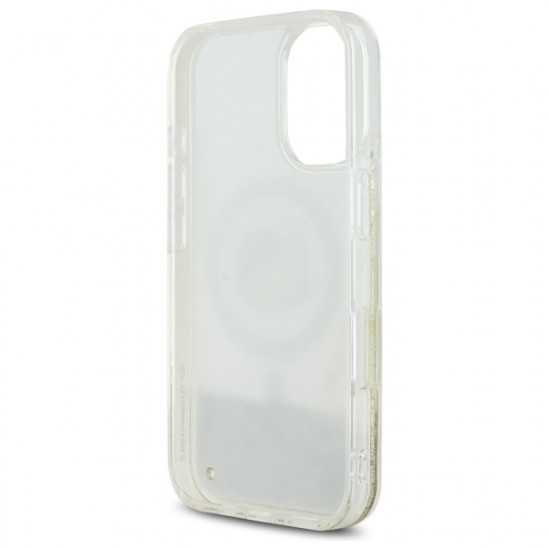 Hello Kitty HKHMP16SLGDIH iPhone 16 6.1"  white gold hardcase Liquid Glitter Fever MagSafe