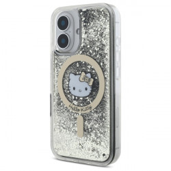 Hello Kitty HKHMP16SLGDIK iPhone 16 6.1"  black gold hardcase Liquid Glitter Fever MagSafe