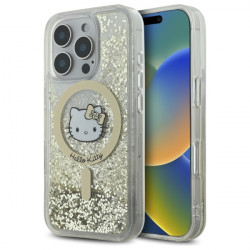 Hello Kitty HKHMP16XLGDIH iPhone 16 Pro Max 6.9" white gold hardcase Liquid Glitter Fever MagSafe