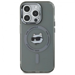 Karl Lagerfeld KLHMP15XHLSCHK iPhone 15 Pro Max 6.7" black hardcase IML Metal Choupette Head MagSafe
