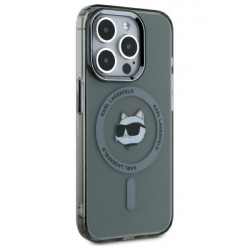 Karl Lagerfeld KLHMP15XHLSCHK iPhone 15 Pro Max 6.7" black hardcase IML Metal Choupette Head MagSafe Karl Lagerfeld KLHMP15XHLSCHK iPhone 15 Pro Max 6.7" black hardcase IML Metal Choupette Head MagSafe