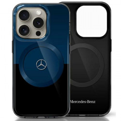 Mercedes MEHMP16X23HBIKV iPhone 16 Pro Max 6.9" czarny black blue hardcase MB Double Layer BiColor MagSafe