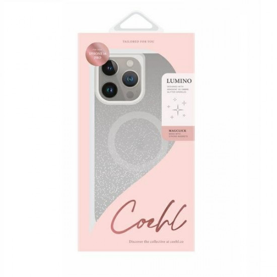 UNIQ Cover Coehl Lumino iPhone 16 Pro 6.3" Magnetic Charging sparkling silver