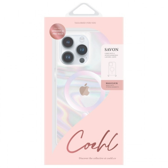 UNIQ Cover Coehl Savon iPhone 16 Pro Max 6.9" Magnetic Charging bubble prism