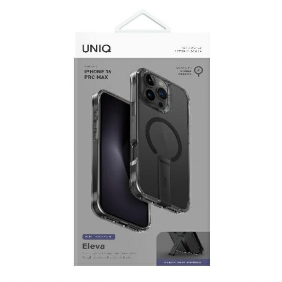 UNIQ Cover Eleva with Vertica Stand iPhone 16 Pro Max 6.9" carbon black