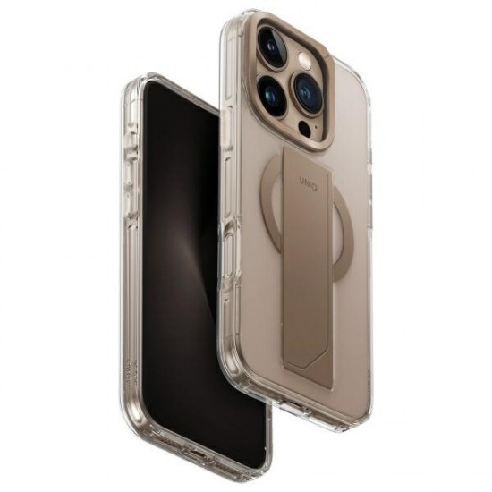 UNIQ Cover Heldro Max iPhone 16 Pro 6.3" Magclick Charging  taupe gold