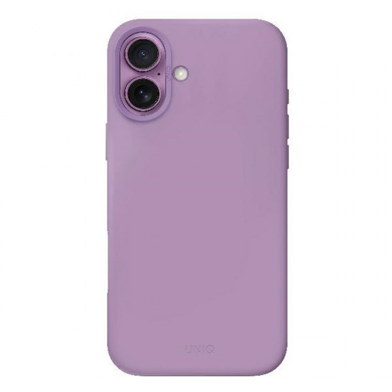 UNIQ Cover Lino Hue iPhone 16 6.1" Magclick Charging grape pink