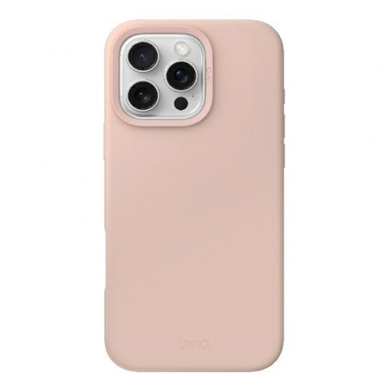 UNIQ Cover Lino Hue iPhone 16 Pro Max 6.9" Magclick Charging blush pink