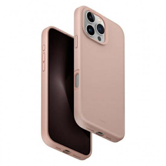 UNIQ Cover Lino Hue iPhone 16 Pro Max 6.9" Magclick Charging blush pink