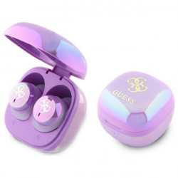 Guess Bluetooth headphones GUTWSJ144ESU TWS + docking station purple Iridescent 4G Printed Logo