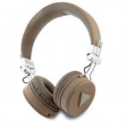 Guess Bluetooth on-ear headphones ENC GUBH70PGTSPSW brown Grained Classic Round Shape