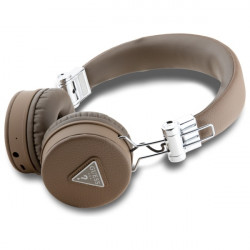 Guess Bluetooth on-ear headphones ENC GUBH70PGTSPSW brown Grained Classic Round Shape