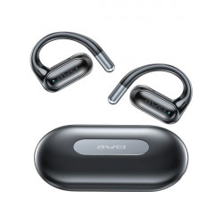 AWEI Bluetooth headphones 5.4 OWS T93 + docking station black